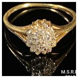 1.1 DWT 10 KT Gold w/ Diamonds Ring Sz: 7 1.1 DWT 10 KT Gold w/ Diamonds Ring Sz: 7