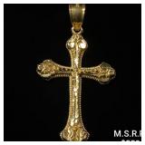 1.2 DWT 10 KT Gold Cross Pendant 1.2 DWT 10 KT Gold Cross Pendant