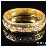 2.2 DWT 14 KT Gold Ring /w Diamonds Sz: 5 2.2 DWT 14 KT Gold Ring /w Diamonds Sz: 5