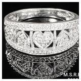 1.8 DWT 10 KT Wht Gold w/ Diamond Ring Sz: 1.8 DWT 10 KT Wht Gold w/ Diamond Ring Sz: