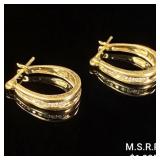 2.1 DWT 14 KT Gold w/ Diamond Earrings 2.1 DWT 14 KT Gold w/ Diamond Earrings