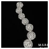 1.1 DWT 10 KT Wht Gold Pendant w/ Diamond Lining 1.1 DWT 10 KT Wht Gold Pendant w/ Diamond Lining