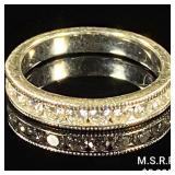 2.4 DWT 18 KT Wht Gold w/ Diamond Ring Sz: 2.4 DWT 18 KT Wht Gold w/ Diamond Ring Sz: