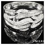 2.5 DWT 10 KT Wht Gold w/ Diamond Ring Sz: 2.5 DWT 10 KT Wht Gold w/ Diamond Ring Sz: