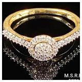 1.4 DWT 10 KT Gold w/ Diamond Ring Sz: 7 1.4 DWT 10 KT Gold w/ Diamond Ring Sz: 7