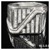 9.8 DWT 10 KT Wht Gold w/ Diamond Ring Sz: 9.8 DWT 10 KT Wht Gold w/ Diamond Ring Sz: