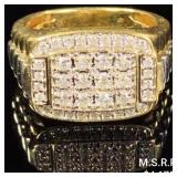5.6 DWT 10 KT Gold w/ Diamond Ring Sz: 9.5 5.6 DWT 10 KT Gold w/ Diamond Ring Sz: 9.5