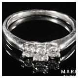 1.7 DWT 14 KT Wht Gold w/ Diamonds Ring Sz: 5.5 1.7 DWT 14 KT Wht Gold w/ Diamonds Ring Sz: 5.5