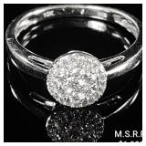 1.6 DWT 10 KT Wht Gold w/ Diamonds Ring Sz: 7 1.6 DWT 10 KT Wht Gold w/ Diamonds Ring Sz: 7