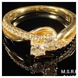 2.7 DWT 14 KT Gold w/ Diamond Ring Sz: 6.5 2.7 DWT 14 KT Gold w/ Diamond Ring Sz: 6.5