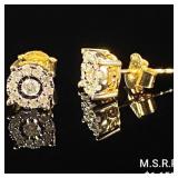 1.1 DWT 14 KT Gold w/ Diamond Earrings 1.1 DWT 14 KT Gold w/ Diamond Earrings