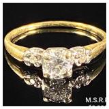 1.2 DWT 10 KT Gold w/ Diamonds Ring Sz: 5 1.2 DWT 10 KT Gold w/ Diamonds Ring Sz: 5