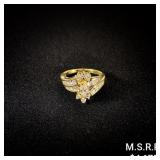 3.4 DWT 14 KT Gold w/ Diamond Ring Sz: 6 3.4 DWT 14 KT Gold w/ Diamond Ring Sz: 6