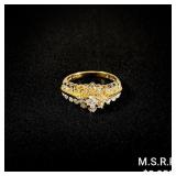 3.2 DWT 14 KT Gold w/ Diamond Ring Sz: 6.5 3.2 DWT 14 KT Gold w/ Diamond Ring Sz: 6.5