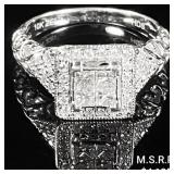 2.5 DWT 10 KT Wht Gold w/ Diamond Ring Sz: 2.5 DWT 10 KT Wht Gold w/ Diamond Ring Sz: