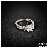 2.3 DWT 14 KT Wht Gold w/ Diamond Ring Sz: 5 2.3 DWT 14 KT Wht Gold w/ Diamond Ring Sz: 5