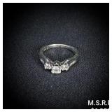 3.6 DWT 14 KT Wht Gold Ring Sz: 8 3.6 DWT 14 KT Wht Gold Ring Sz: 8