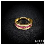 2.2 DWT 14 KT Gold Ring w/ Gem Sz: 6.5 2.2 DWT 14 KT Gold Ring w/ Gem Sz: 6.5