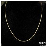 2 G 14 KT 18' Gold Necklace 2 G 14 KT 18' Gold Necklace