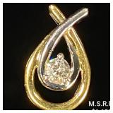 1.3 DWT 10 KT Gold Pendant w/ Diamond 1.3 DWT 10 KT Gold Pendant w/ Diamond
