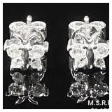 1.1 DWT 14 KT Wht Gold w/ Diamonds Earrings 1.1 DWT 14 KT Wht Gold w/ Diamonds Earrings