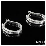 2.1 DWT 14 KT Wht Gold w/ Diamond Earrings 2.1 DWT 14 KT Wht Gold w/ Diamond Earrings