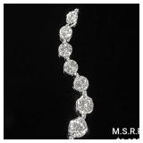 0.4 DWT 14 KT Wht Gold Pendant w/ Diamond Lining 0.4 DWT 14 KT Wht Gold Pendant w/ Diamond Lining