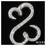 1.3 DWT 10 KT Wht Gold Heart Pendant w/ Diamond 1.3 DWT 10 KT Wht Gold Heart Pendant w/ Diamond