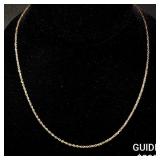2 G 14 KT 19' Gold Necklace 2 G 14 KT 19' Gold Necklace