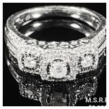 2.9 DWT 10 KT Wht Gold w/ Diamond Ring Sz: 2.9 DWT 10 KT Wht Gold w/ Diamond Ring Sz: