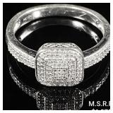 2 DWT 10 KT Wht Gold w/ Diamond Ring Sz:6.5 2 DWT 10 KT Wht Gold w/ Diamond Ring Sz:6.5