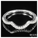 0.9 DWT 10 KT Wht Gold w/ Diamond Ring Sz: 0.9 DWT 10 KT Wht Gold w/ Diamond Ring Sz: