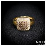 4 DWT 14 KT Wht Gold w/ Diamonds Ring Sz: 8.5 4 DWT 14 KT Wht Gold w/ Diamonds Ring Sz: 8.5