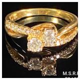3.5 DWT 14 KT Gold w/ Diamond Ring Sz: 9 3.5 DWT 14 KT Gold w/ Diamond Ring Sz: 9