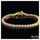 5.3 DWT 10 KT Gold Bracelet /w Diamonds 5.3 DWT 10 KT Gold Bracelet /w Diamonds