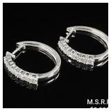 2.2 DWT 14 KT Wht Gold w/ Diamond Earrings 2.2 DWT 14 KT Wht Gold w/ Diamond Earrings