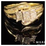 3.4 DWT 10 KT Gold w/ Diamond Ring Sz: 5.5 3.4 DWT 10 KT Gold w/ Diamond Ring Sz: 5.5