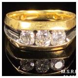 4.2 DWT 14 KT Gold w/ Diamonds Ring Sz: 8.5 4.2 DWT 14 KT Gold w/ Diamonds Ring Sz: 8.5
