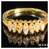 1.7 DWT 14 KT Gold w/ Diamond Ring Sz: 6.5 1.7 DWT 14 KT Gold w/ Diamond Ring Sz: 6.5