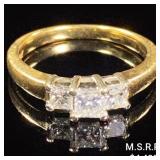 2.6 DWT 14 KT Gold w/ Diamonds Ring Sz: 6.5 2.6 DWT 14 KT Gold w/ Diamonds Ring Sz: 6.5