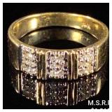 2.5 DWT 14 KT Gold Ring /w Diamonds Sz: 7 2.5 DWT 14 KT Gold Ring /w Diamonds Sz: 7