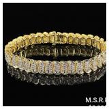 9.8 DWT 10 KT Gold Bracelet /w Diamonds 9.8 DWT 10 KT Gold Bracelet /w Diamonds