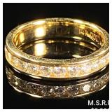 1.9 DWT 14 KT Gold w/ Diamond Ring Sz: 4 1.9 DWT 14 KT Gold w/ Diamond Ring Sz: 4