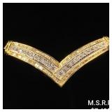 7 DWT 14 KT Gold Pendant w/ Diamond Lining 7 DWT 14 KT Gold Pendant w/ Diamond Lining