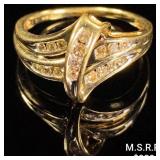 1.8 DWT 10 KT Gold w/ Diamond Ring Sz: 6.5 1.8 DWT 10 KT Gold w/ Diamond Ring Sz: 6.5