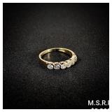 2 DWT 14 KT Gold w/ Diamond Ring Sz: 8 2 DWT 14 KT Gold w/ Diamond Ring Sz: 8