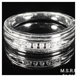 3.4 DWT 10 KT Wht Gold w/ Diamond Ring Sz: 3.4 DWT 10 KT Wht Gold w/ Diamond Ring Sz: