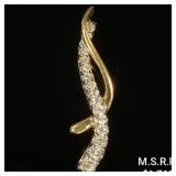 1 DWT 10 KT Wht Gold Pendant w/ Diamond Lining 1 DWT 10 KT Wht Gold Pendant w/ Diamond Lining
