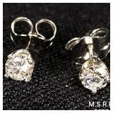 0.4 DWT 14 KT Wht Gold w/ Diamonds Earrings 0.4 DWT 14 KT Wht Gold w/ Diamonds Earrings