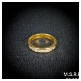 2.3 DWT 14 KT Gold Ring w/ Diamond Sz: 5.5 2.3 DWT 14 KT Gold Ring w/ Diamond Sz: 5.5
